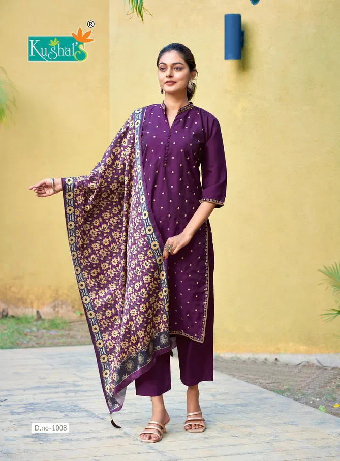 Chandani Vol 1 By Kushals Roman Silk Kurti With Bottom Dupatta Wholesale In India